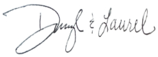 Signatures of Darryl & Laurel